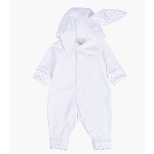 Lively White Bunny Ear Hooded Romper 3-6 months
